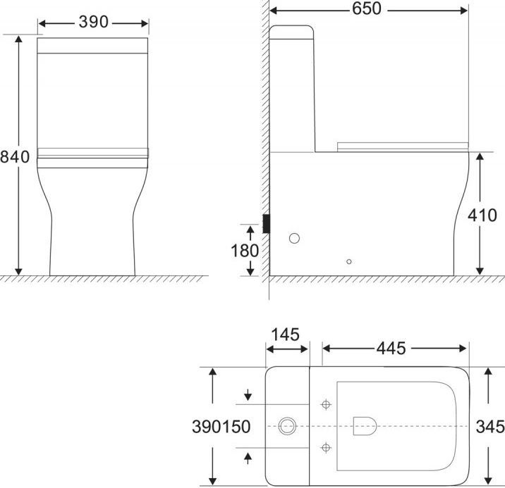 Чаша унитаза безободкового Belbagno Romano, BB248CPR-P