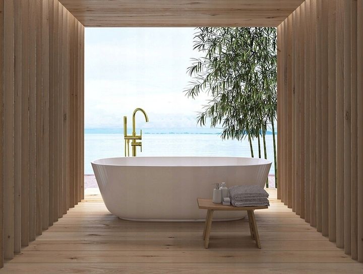 Смеситель для ванны Rea Ortis L.Gold, REA-B7430