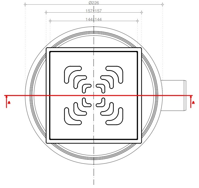 Душевой трап Pestan Confluo Standard Square 1 Mask