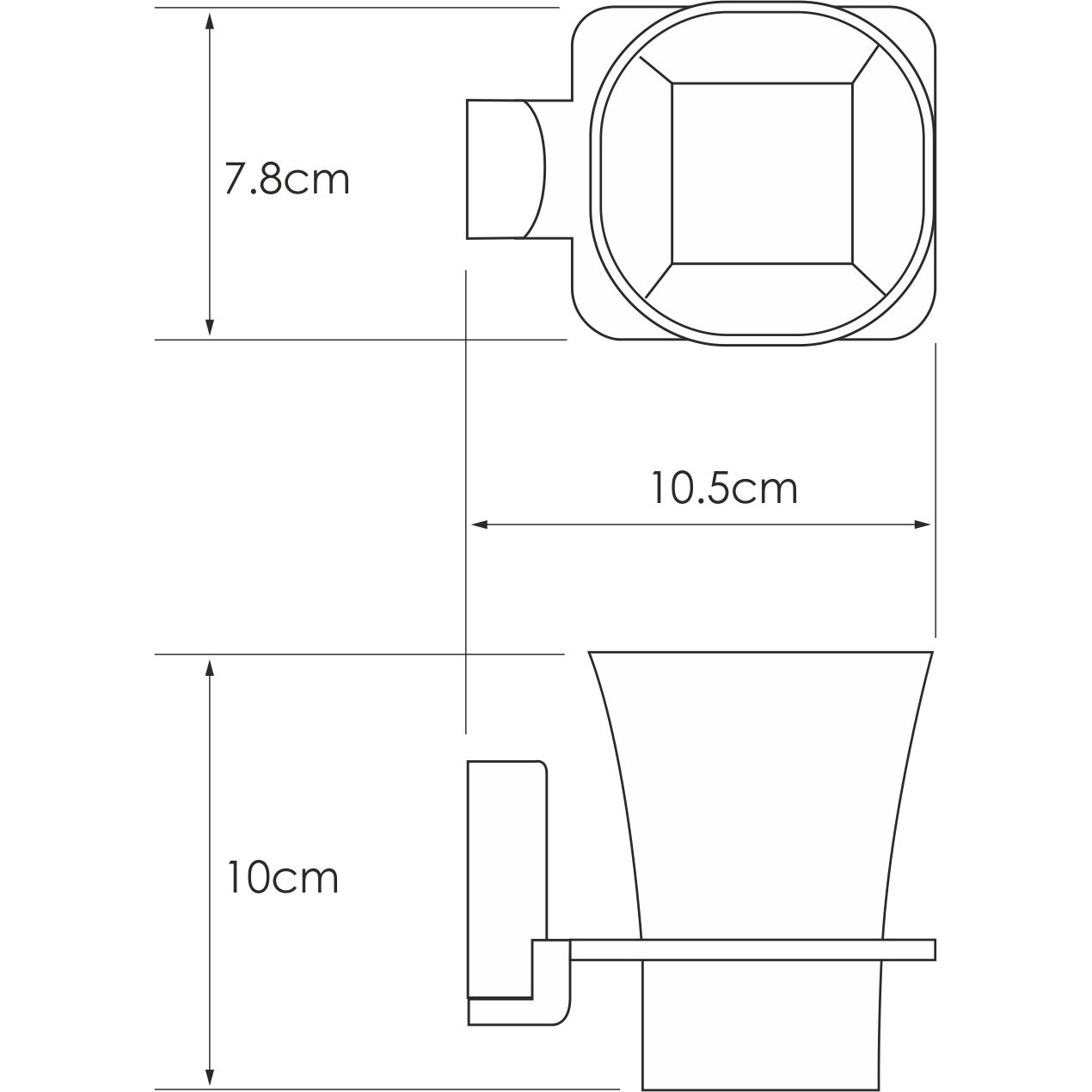 Подстаканник одинарный WasserKRAFT Leine, K-5028WHITE