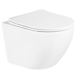 Унитаз подвесной безободковый c сиденьем Belbagno Uno, BB3105CHR/SC