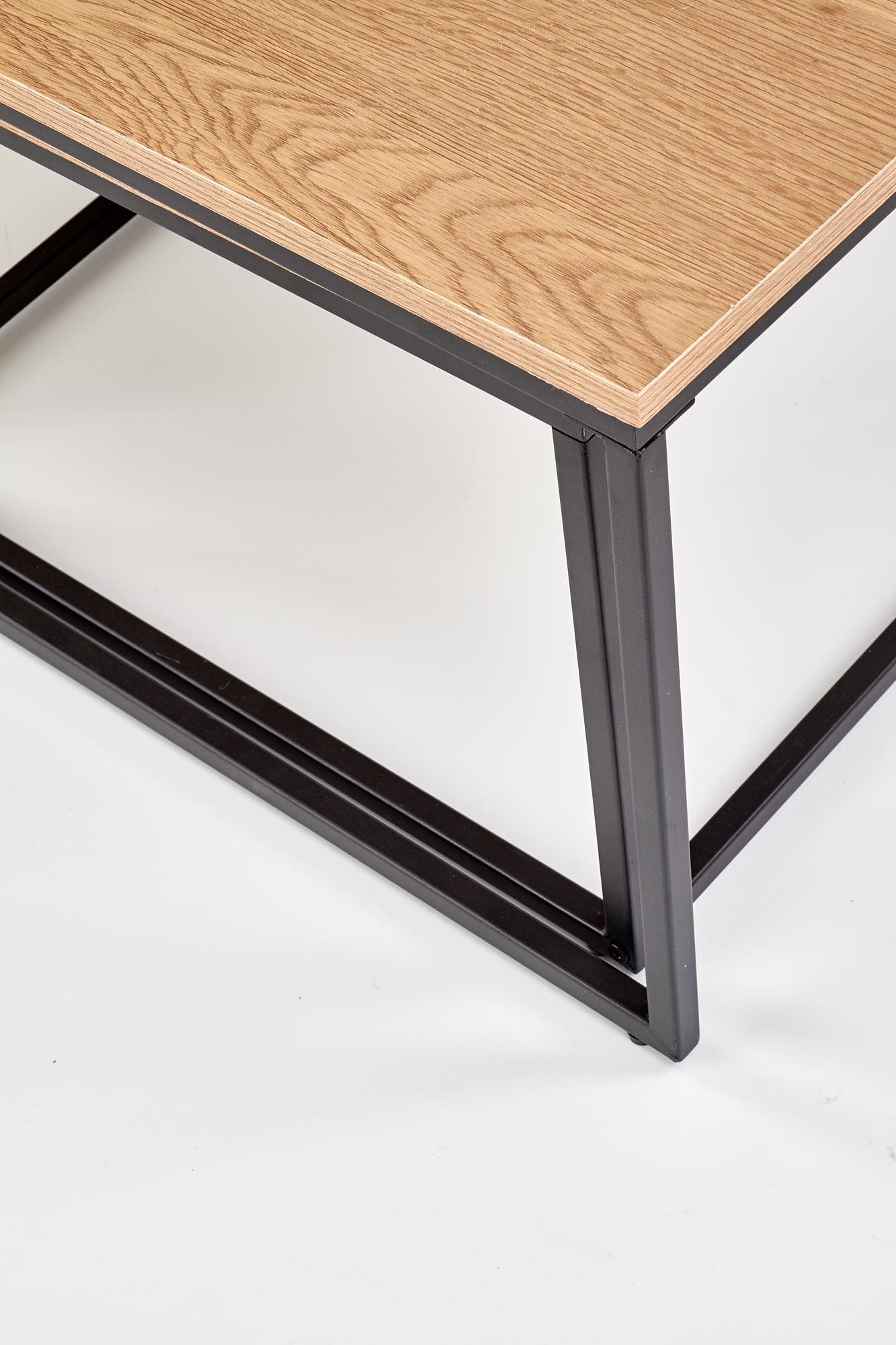 Комплект Halmar Alaska (2 стола журнальных) дуб золотой/черный, V-CH-ALASKA-LAW