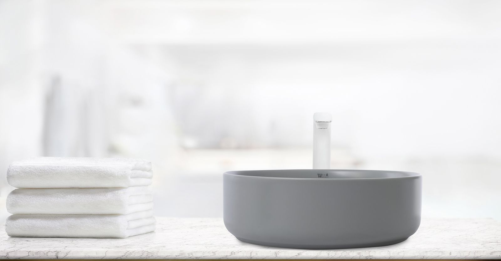 Раковина накладная WeltWasser ELBACH 3134 MFG 35.5x35.5