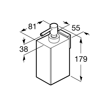 Настенный дозатор для мыла Roca Rubik, A816842001