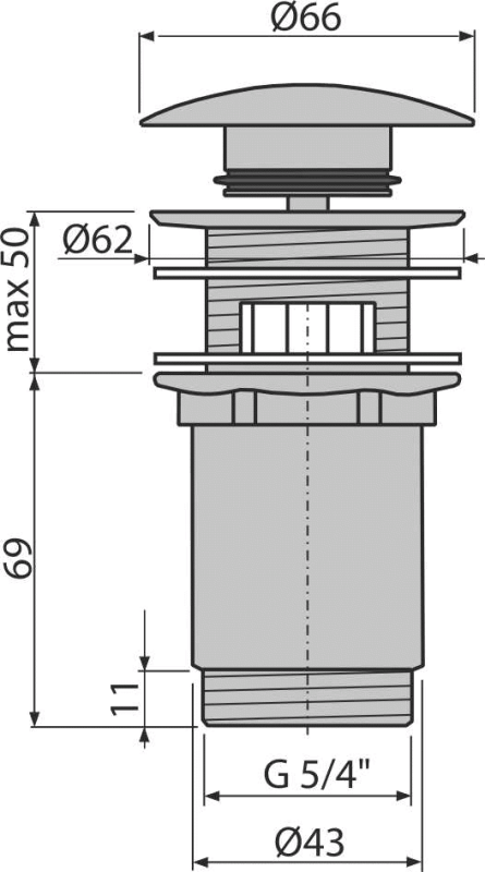 Водослив для умывальника Alcaplast, A392C