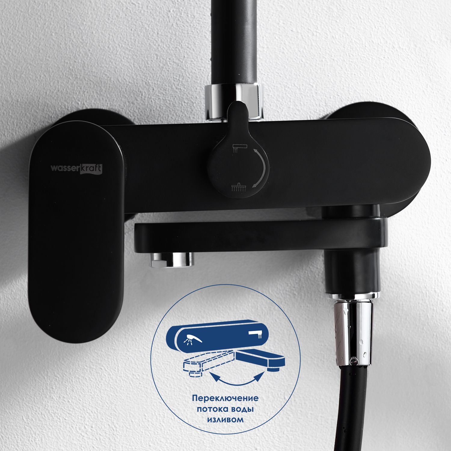 Душевой комплект со смесителем WasserKRAFT, A17401