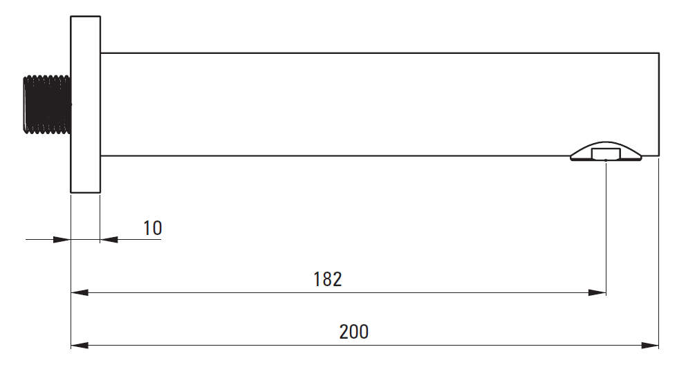Излив для ванны круглый Deante Cascada Bianco, NAC_A81K