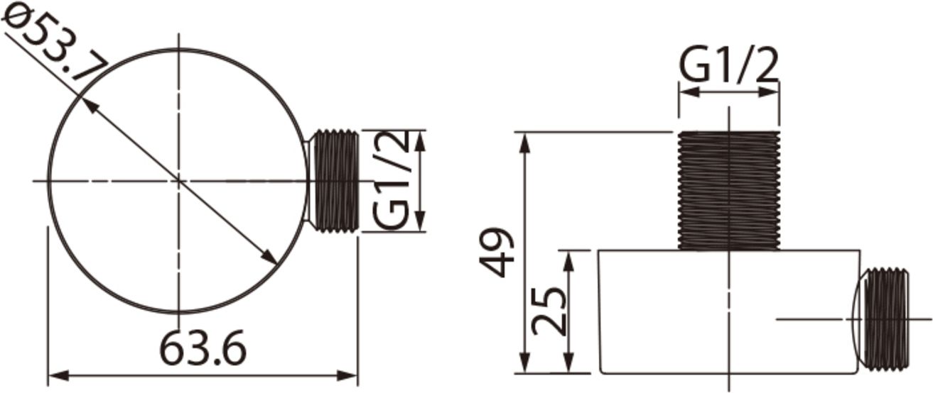 Выход для шланга без держателя, Iddis, 002SB00i62