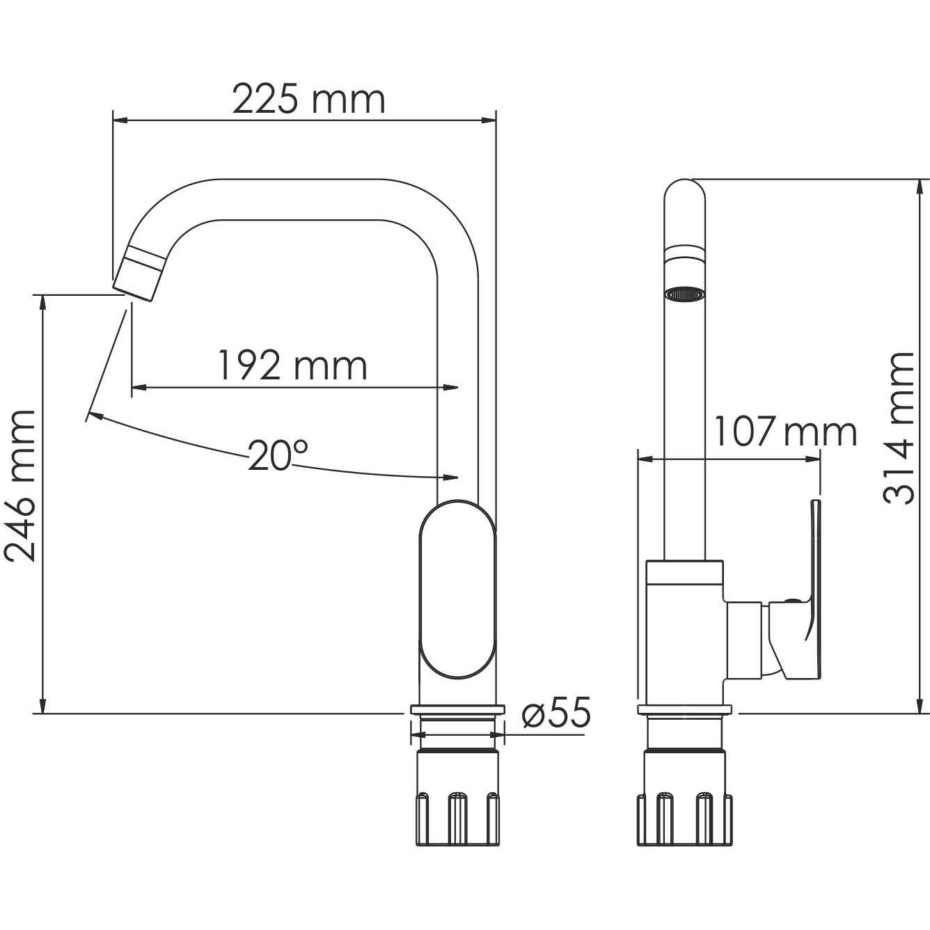 Смеситель для кухни WasserKRAFT Mindel, 8507