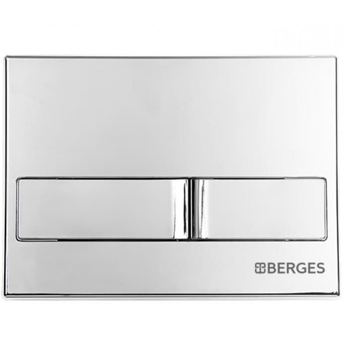 Комплект Berges Novum, кнопка L3 хром глянец, унитаз Puma Rimless, сиденье Toma Slim, 043272