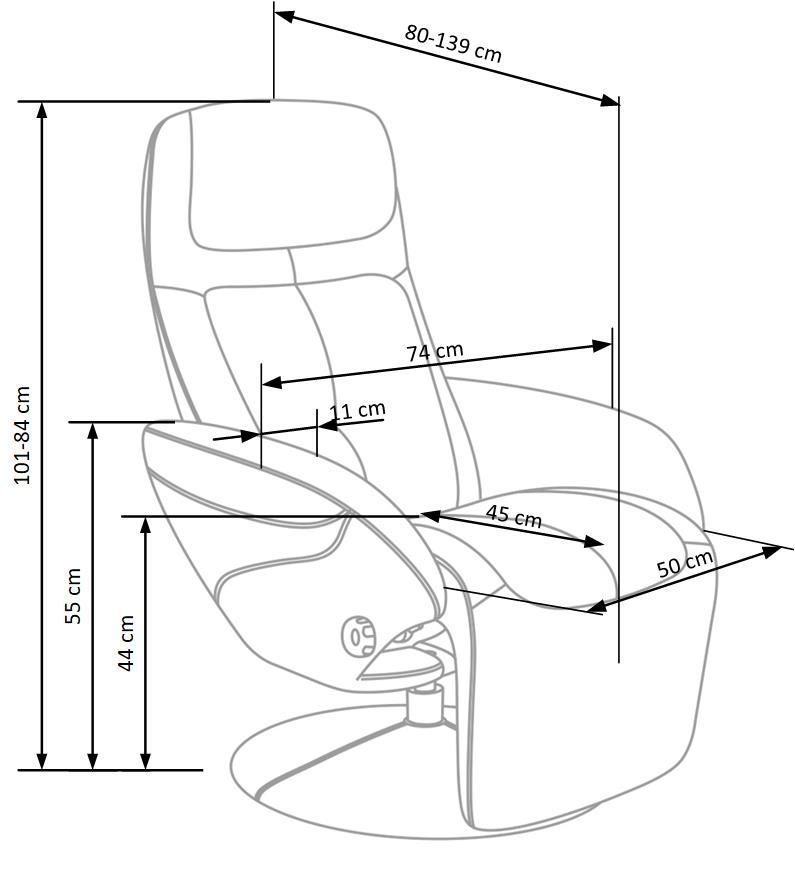 Кресло Halmar Optima капучино, V-CH-OPTIMA-FOT-CAPPUCCINO