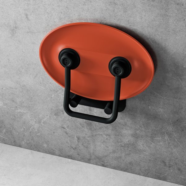 Сиденье для душа Ravak OVO-P II Orange/Black, B8F0000058
