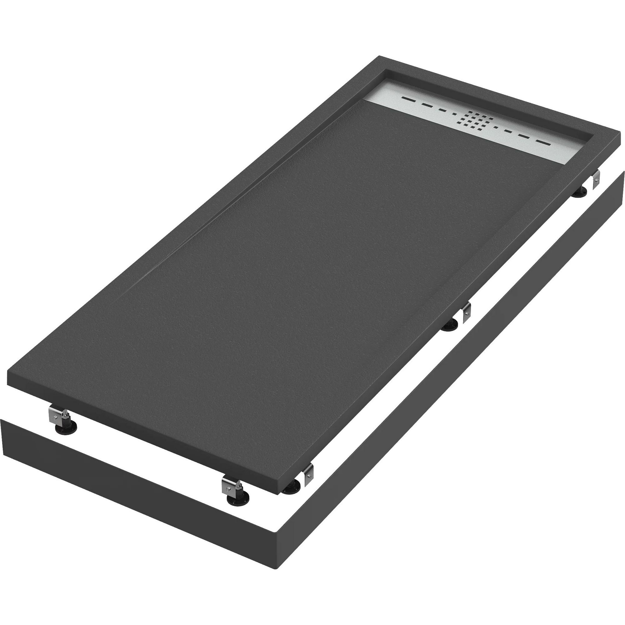 Мраморный душевой поддон Good Door Stella черный