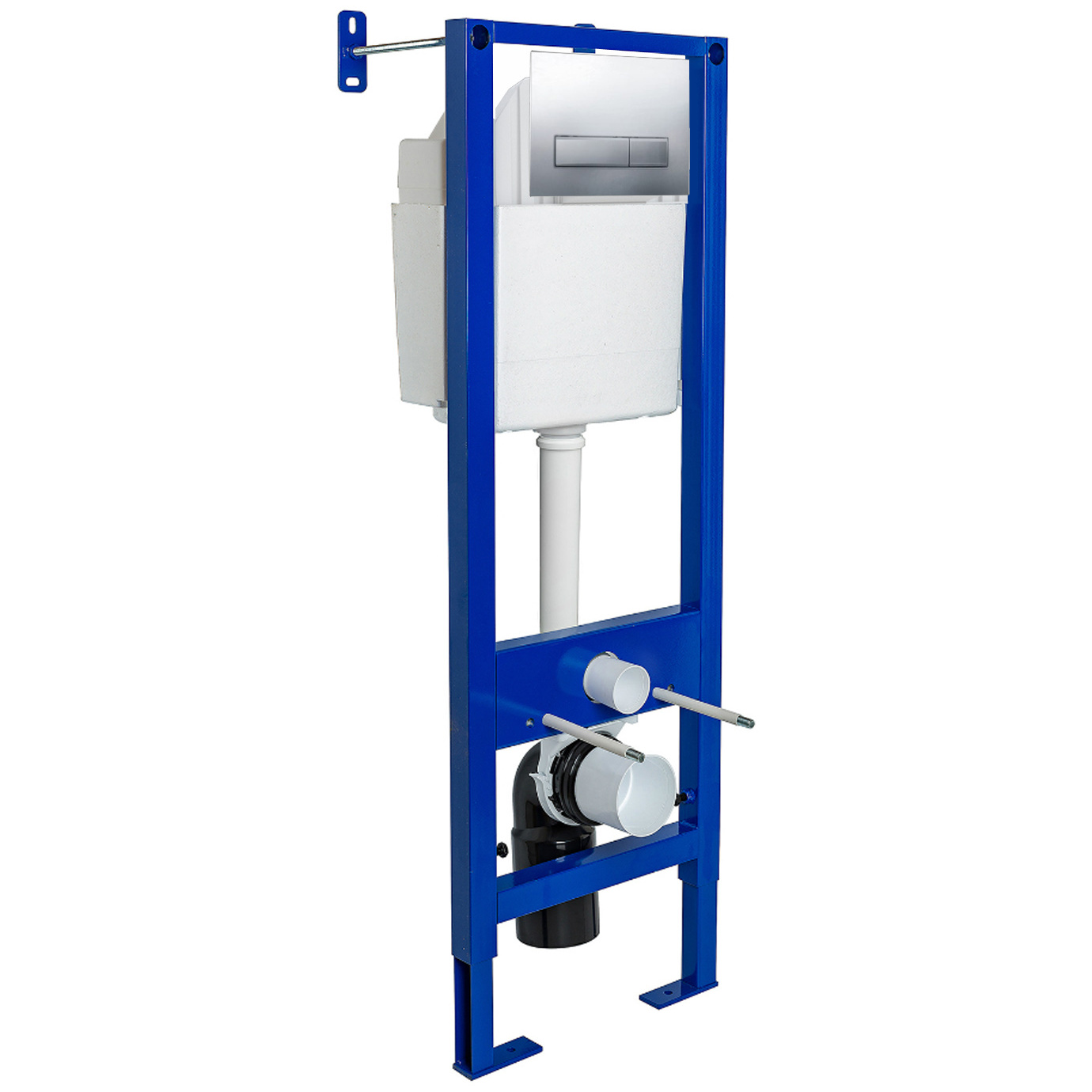 Инсталляция для скрытого монтажа унитаза Berges Atom Line 410 кнопка хром, 040338