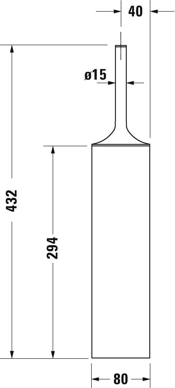 Ершик для унитаза Duravit Starck T напольный черный матовый, 0099454600