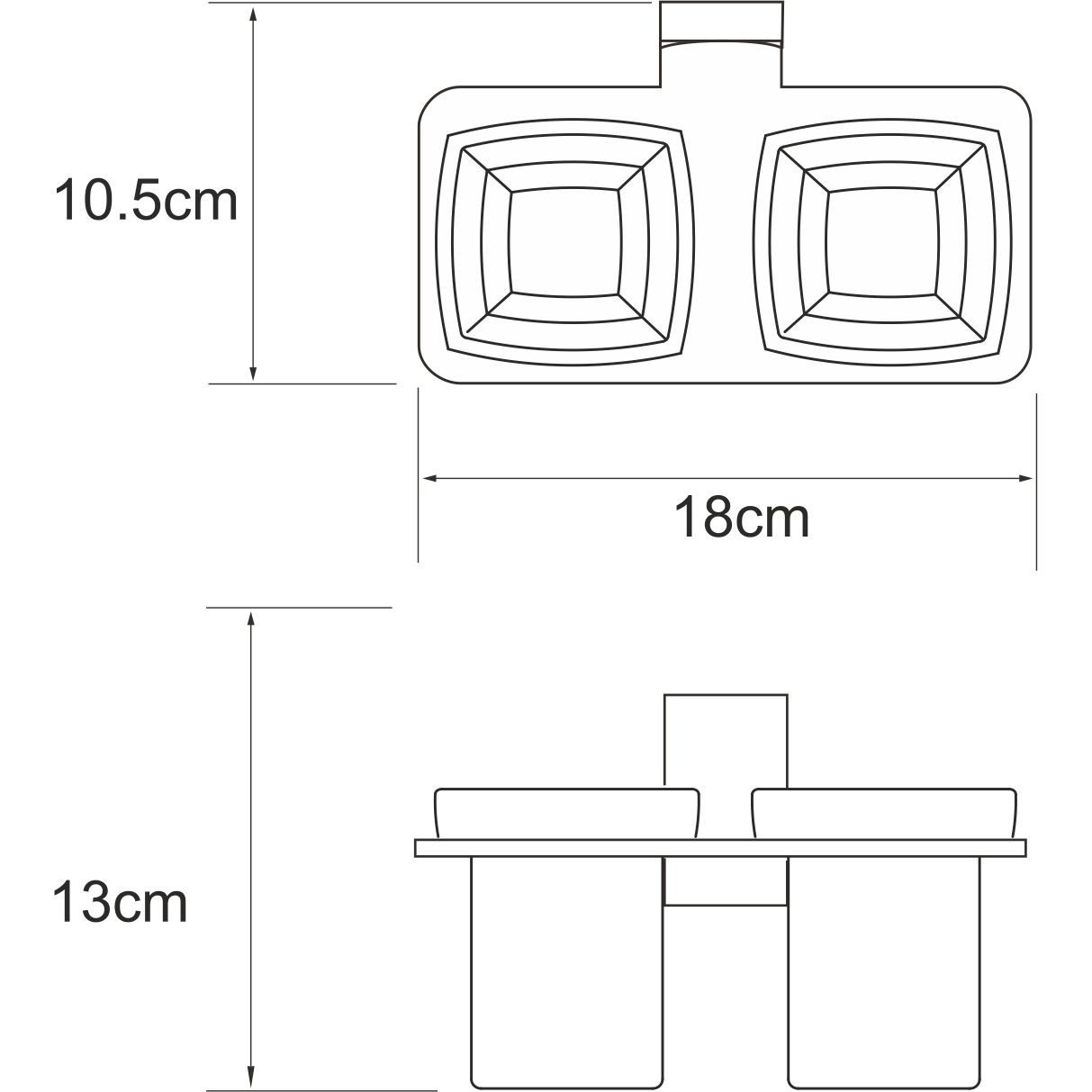 Подстаканник двойной WasserKRAFT Lopau, K-6028D