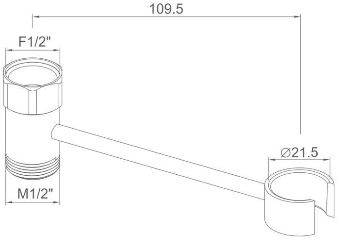 Держатель душевой лейки с креплением на смеситель Ledeme L39-1