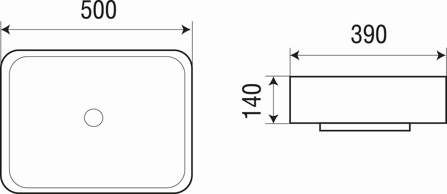Раковина накладная WeltWasser ELBACH 2195 50x39
