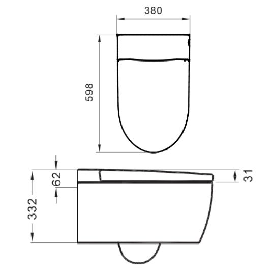 Умный унитаз-биде Brunnen BW-2401 Auto Open/Close