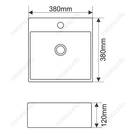Раковина Melana 38x38, MLN-7063D