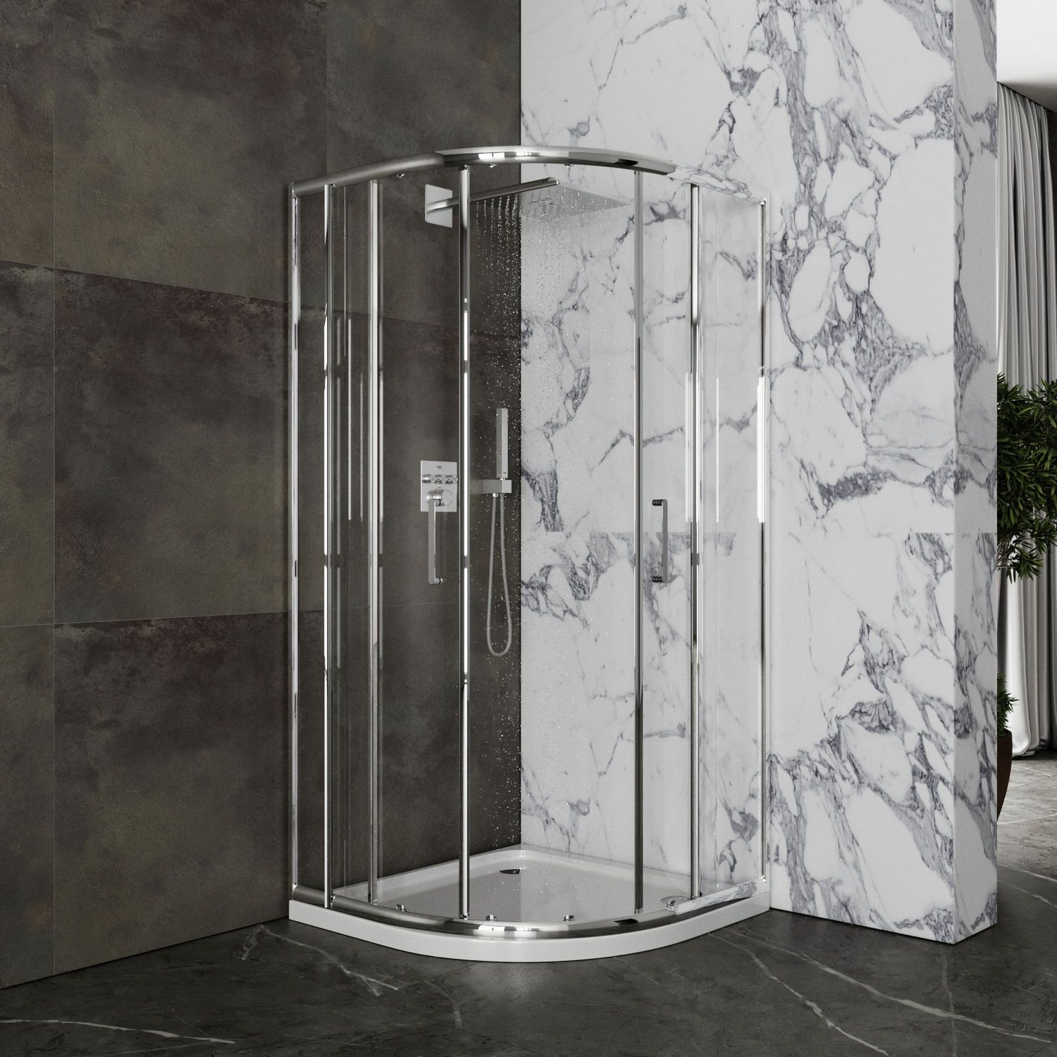 Душевой уголок Roxen Santi 90x90 прозрачное стекло, 55020-90