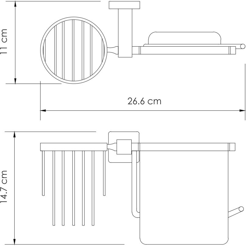 Держатель туалетной бумаги и освежителя WasserKRAFT Lippe, K-6559