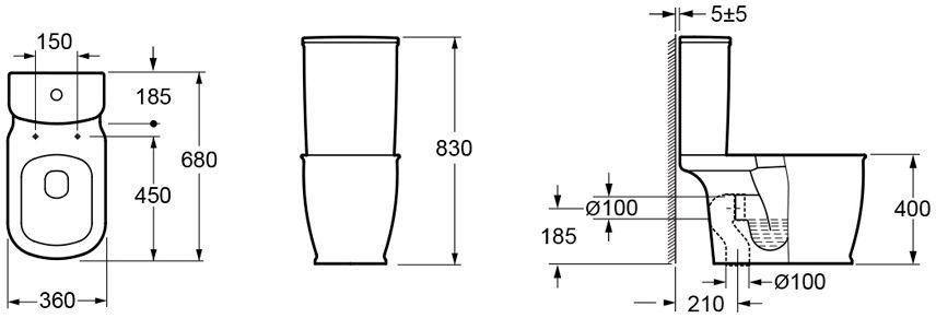Напольный унитаз Lavinia Boho Bell Pro, 3301001N