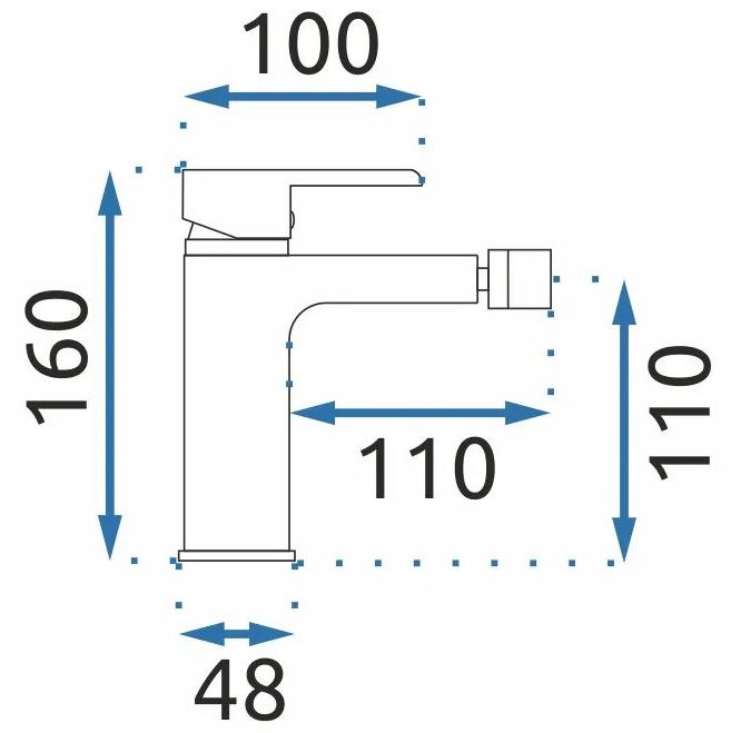 Смеситель для биде Rea Mason White/Chrome, REA-B9916