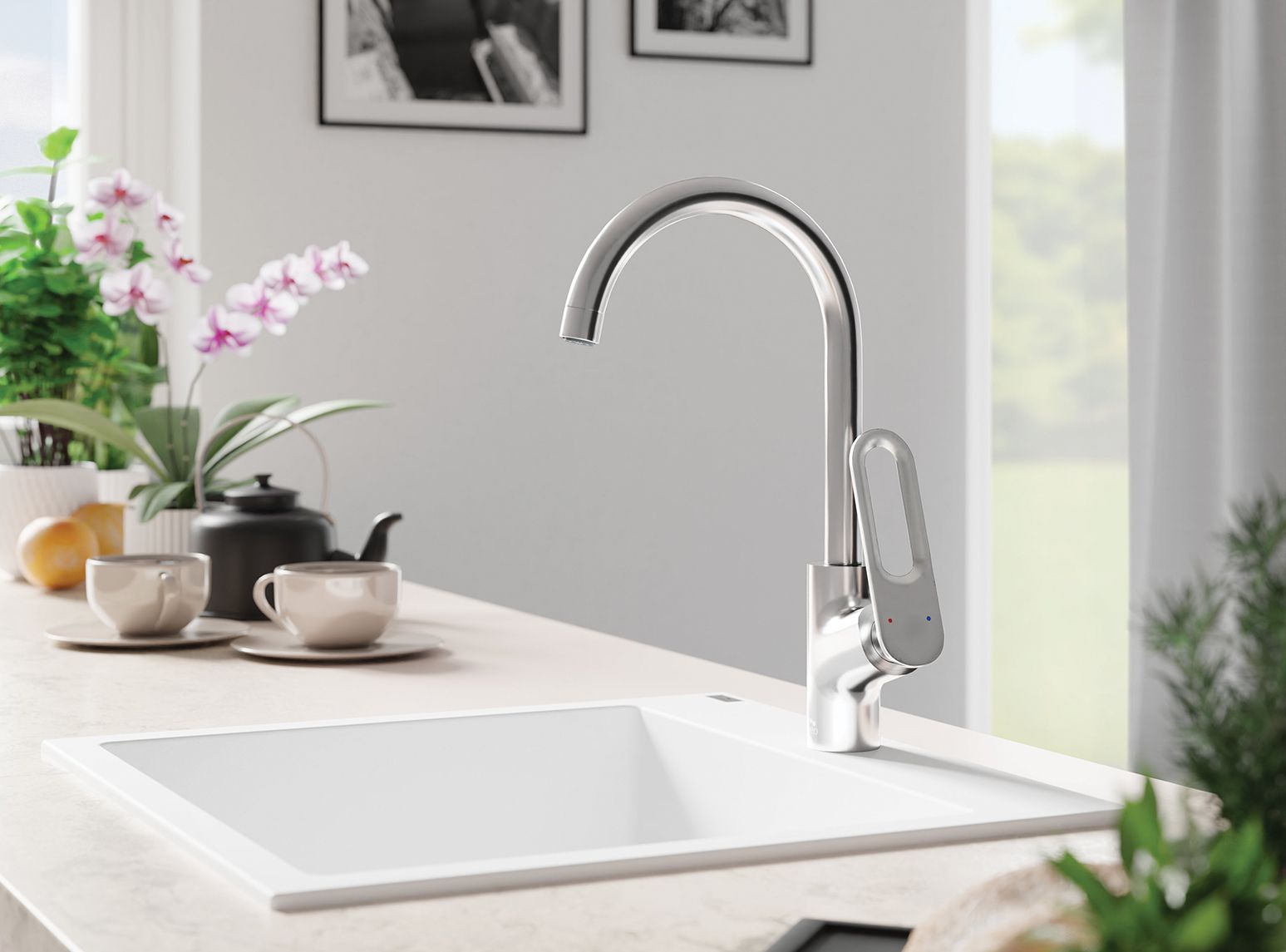 Смеситель для кухонной мойки Laveo Tierra хром, BAJ_068D