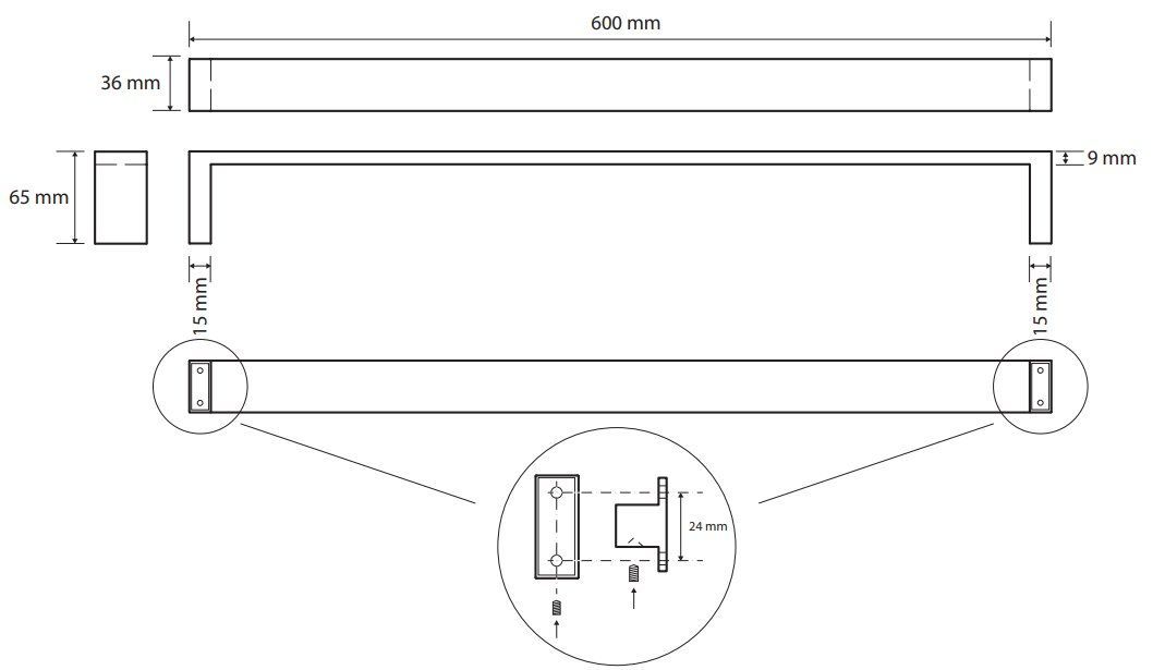 Полотенцедержатель 60 см Bemeta Gamma, 145804042