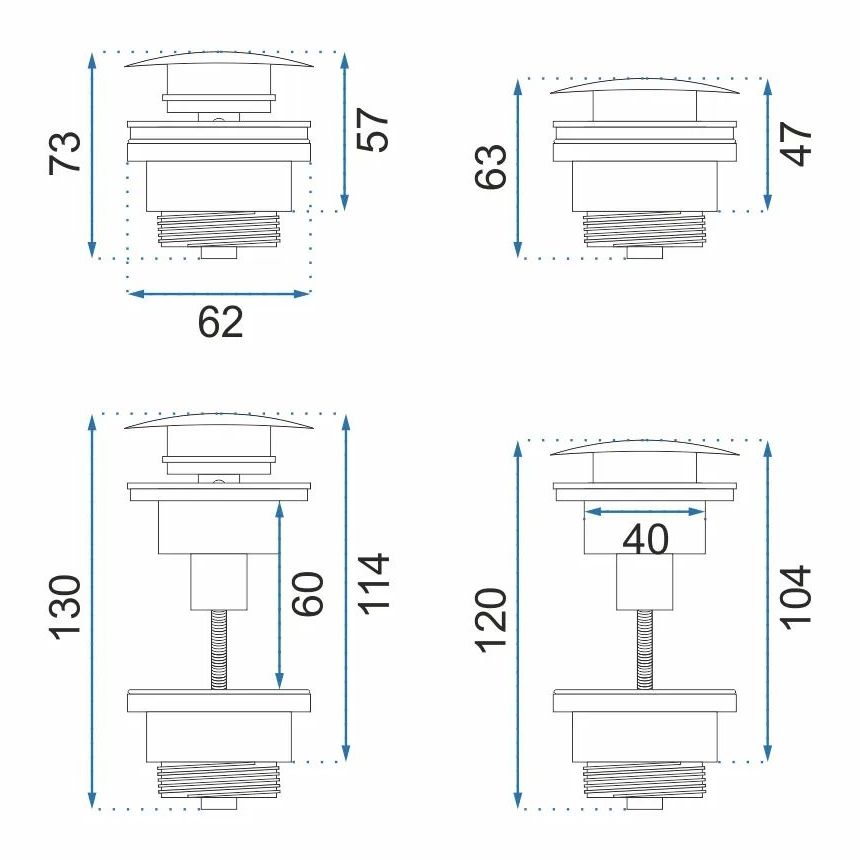 Клик-клак универсальный Rea White, REA-A2361