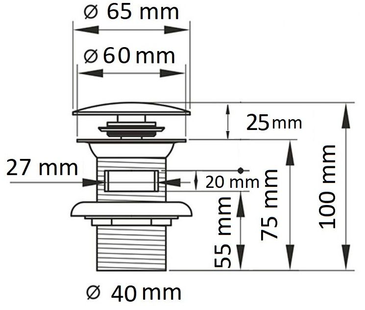 Донный клапан CeramaLux, RD007