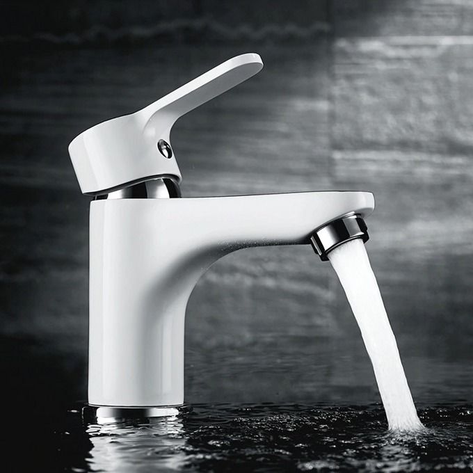 Смеситель для умывальника белый Ledeme L1003W