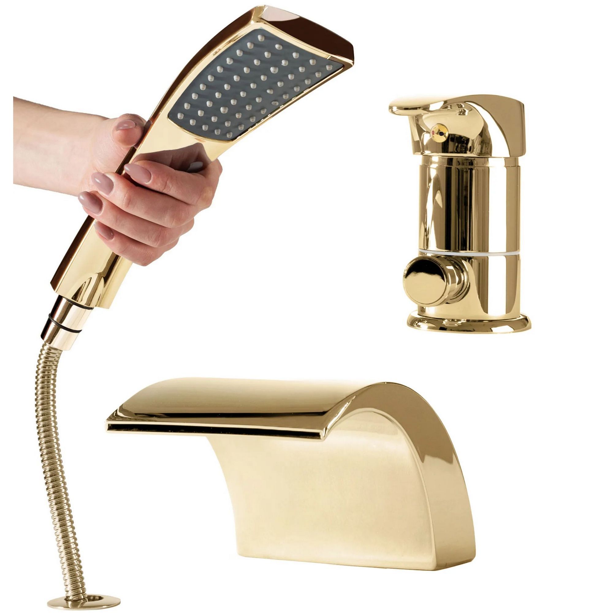 Смеситель для ванны Rea Riven Gold, REA-B0497