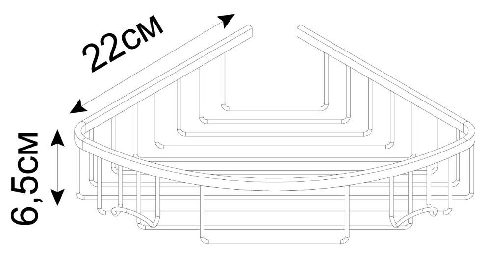 Полка угловая одноэтажная Fixsen Hotel, FX-31051-1