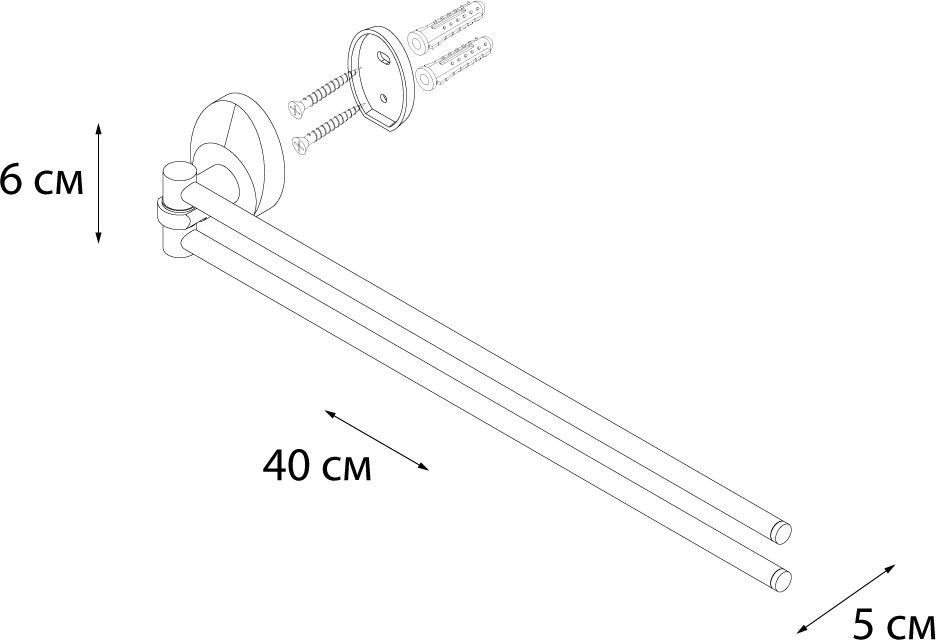 Полотенцедержатель рога 2-ой Fixsen Europa, FX-21802A