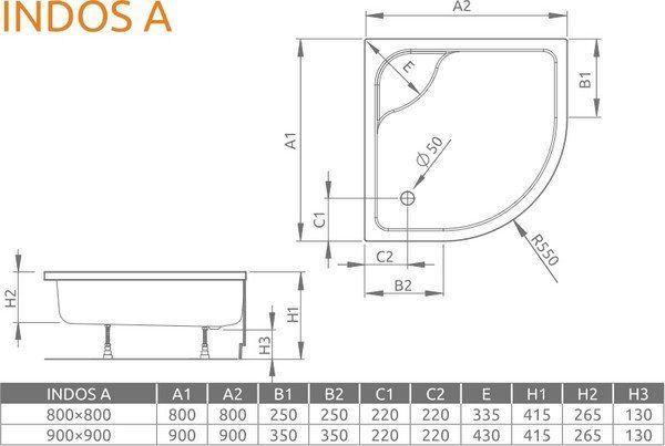 Душевой поддон Radaway Indos A
