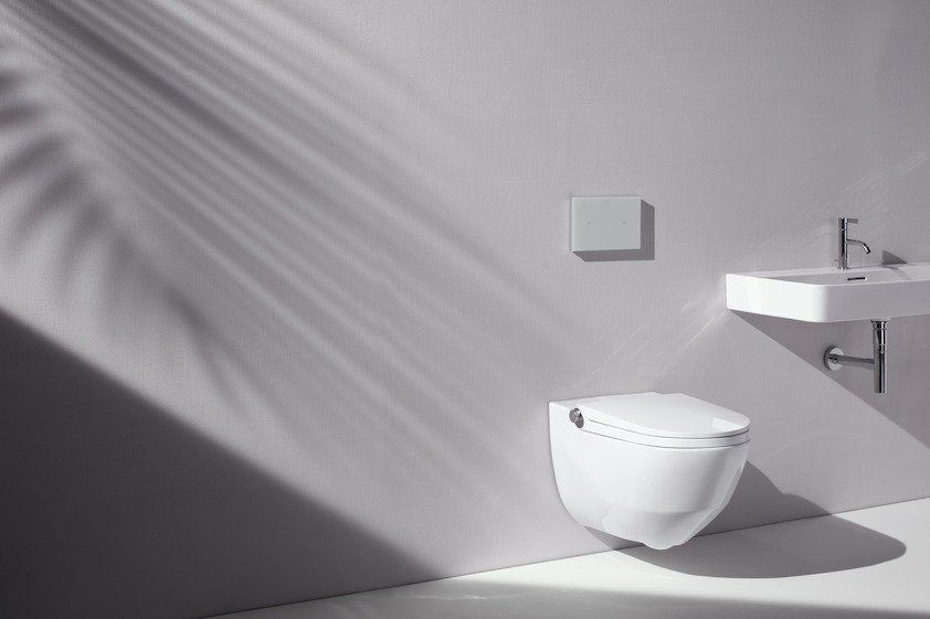 Подвесной унитаз-биде Laufen Cleanet Riva Rimless LCC, 8.2069.1.400.000.1