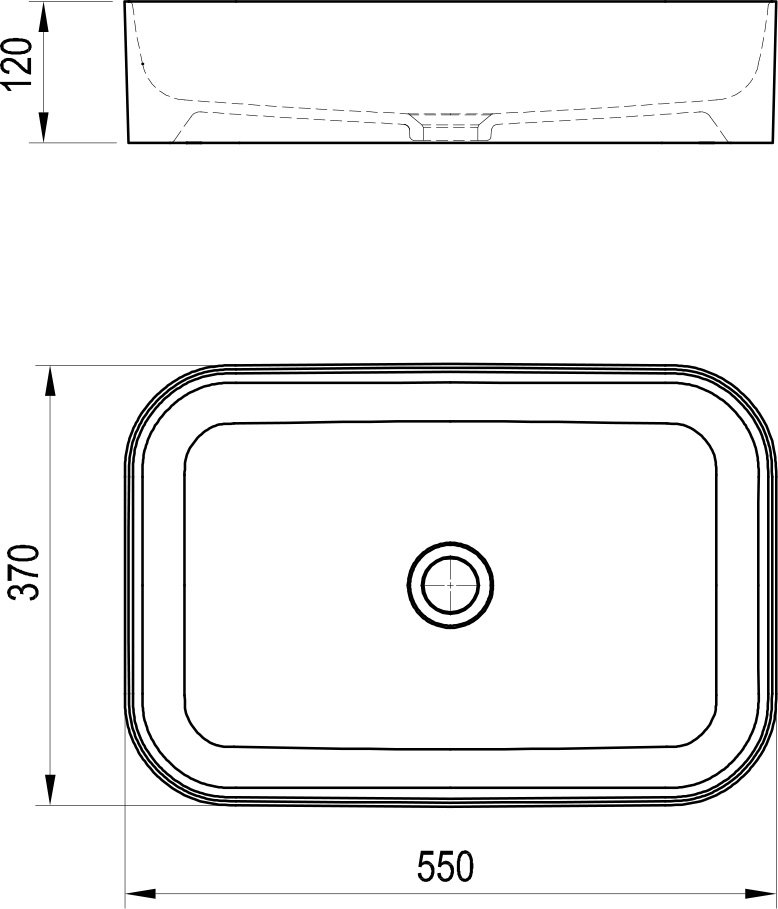 Умывальник Ravak Ceramic Slim R 55x37, XJX01155002