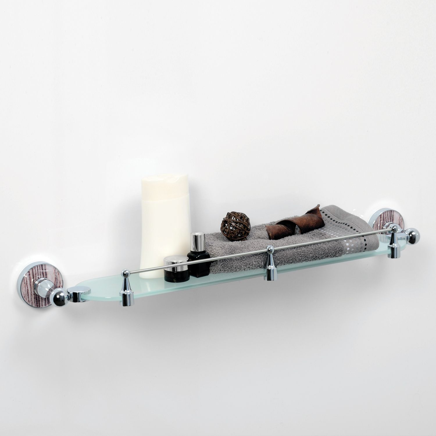 Полка стеклянная с бортиком WasserKRAFT Regen, K-6944