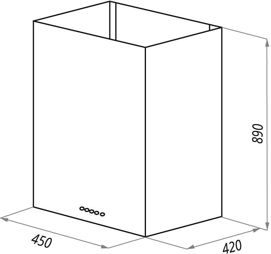 Кухонная вытяжка Maunfeld Bath Plus 45 нержавеющая сталь