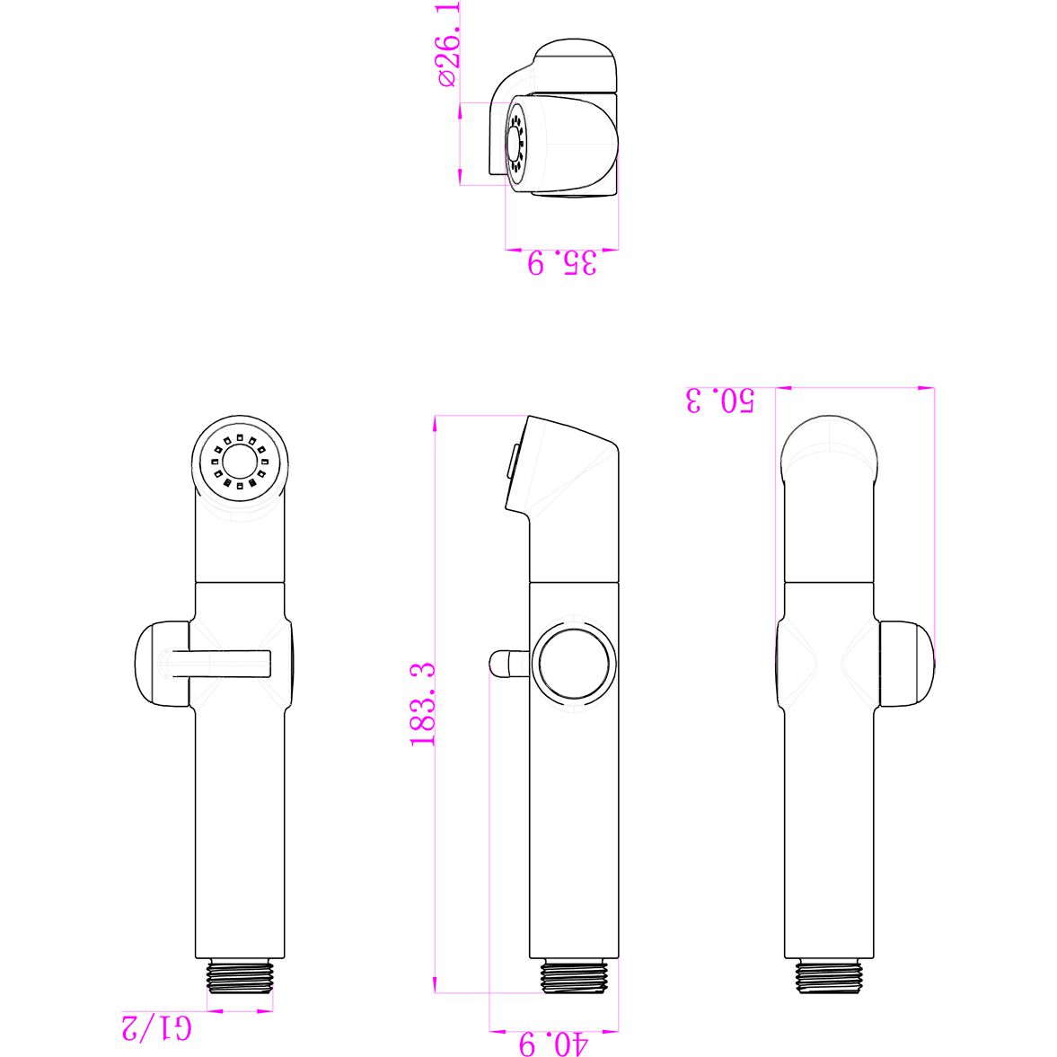 Лейка для биде Lemark, LM8075C