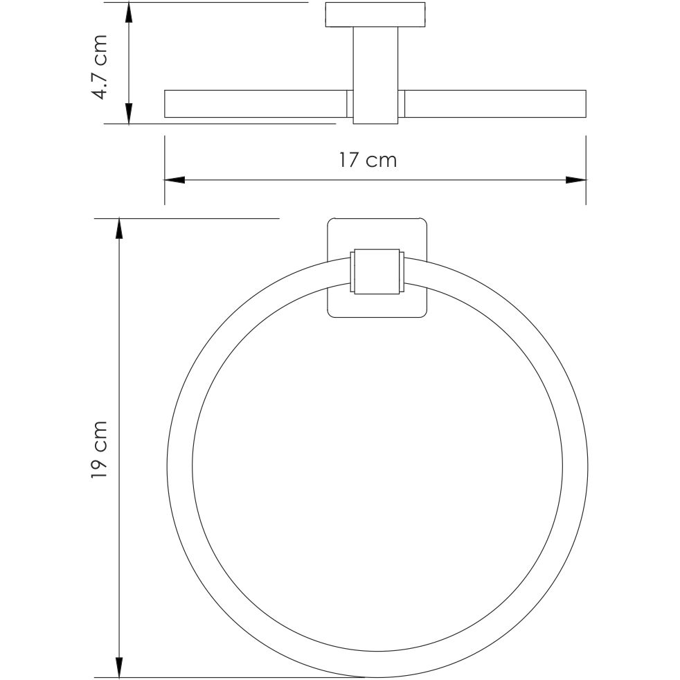 Держатель полотенец кольцо WasserKRAFT Lippe, K-6560