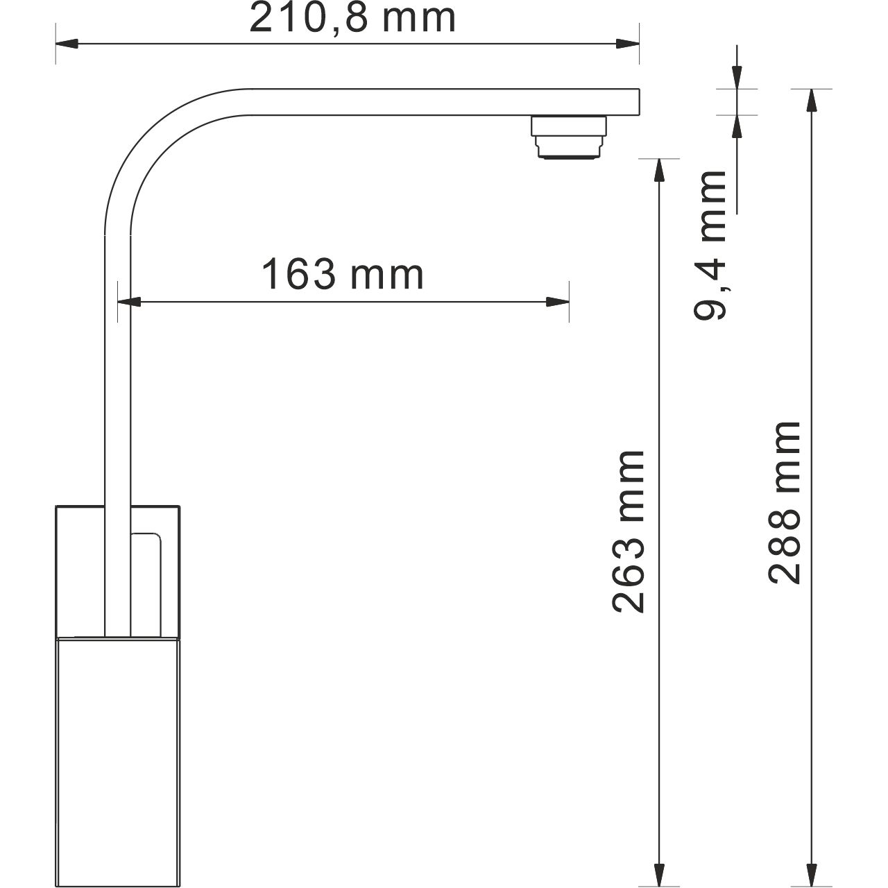 Смеситель для кухни WasserKRAFT Alme, 1507