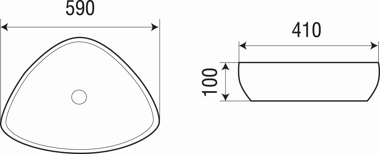 Раковина накладная WeltWasser ELBACH 1131 59x41
