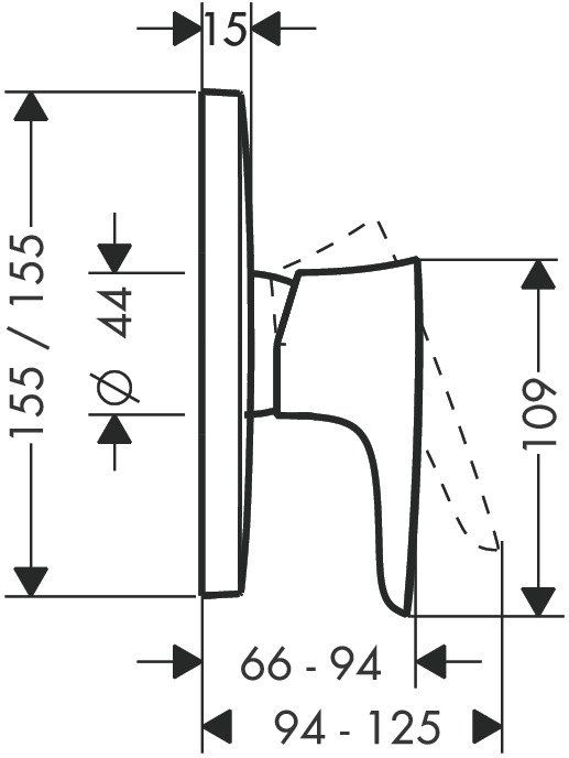 Смеситель для душа Hansgrohe PuraVida, 15665000