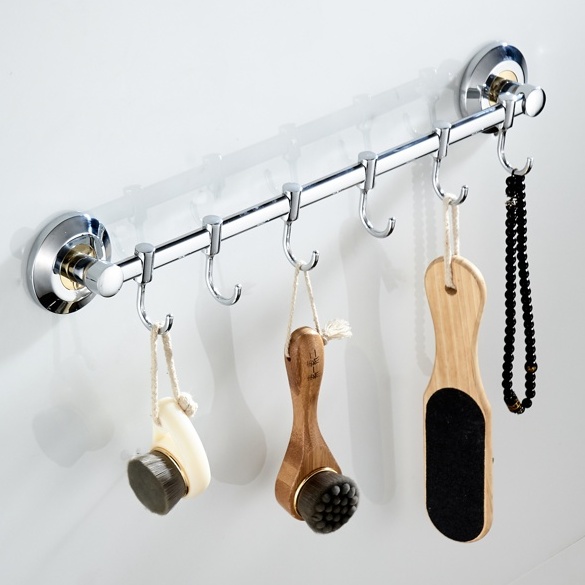 Планка с 6 крючками хром/золото Ledeme L204-6