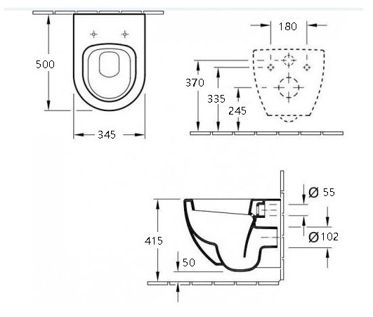 Унитаз подвесной Esbano Luchena White