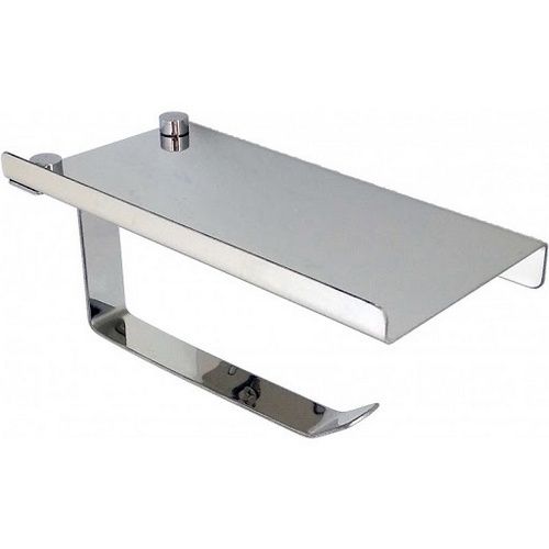 Держатель туалетной бумаги с полкой (цвет зеркальный) Ledeme L506