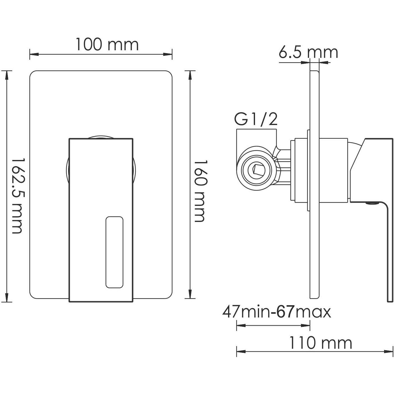 Смеситель для душа WasserKRAFT Alme, 1551